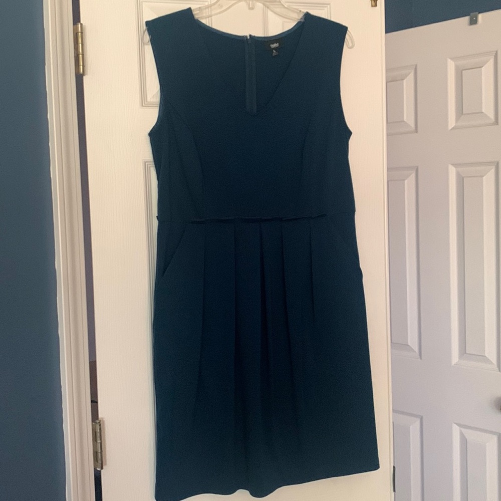 Teal dress with great details!  Size L